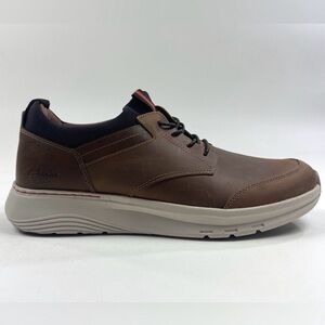 Clarks Motion Trek EZ Mens 11.5 Brown Dark Tan Walking Shoes Comfort 26179452